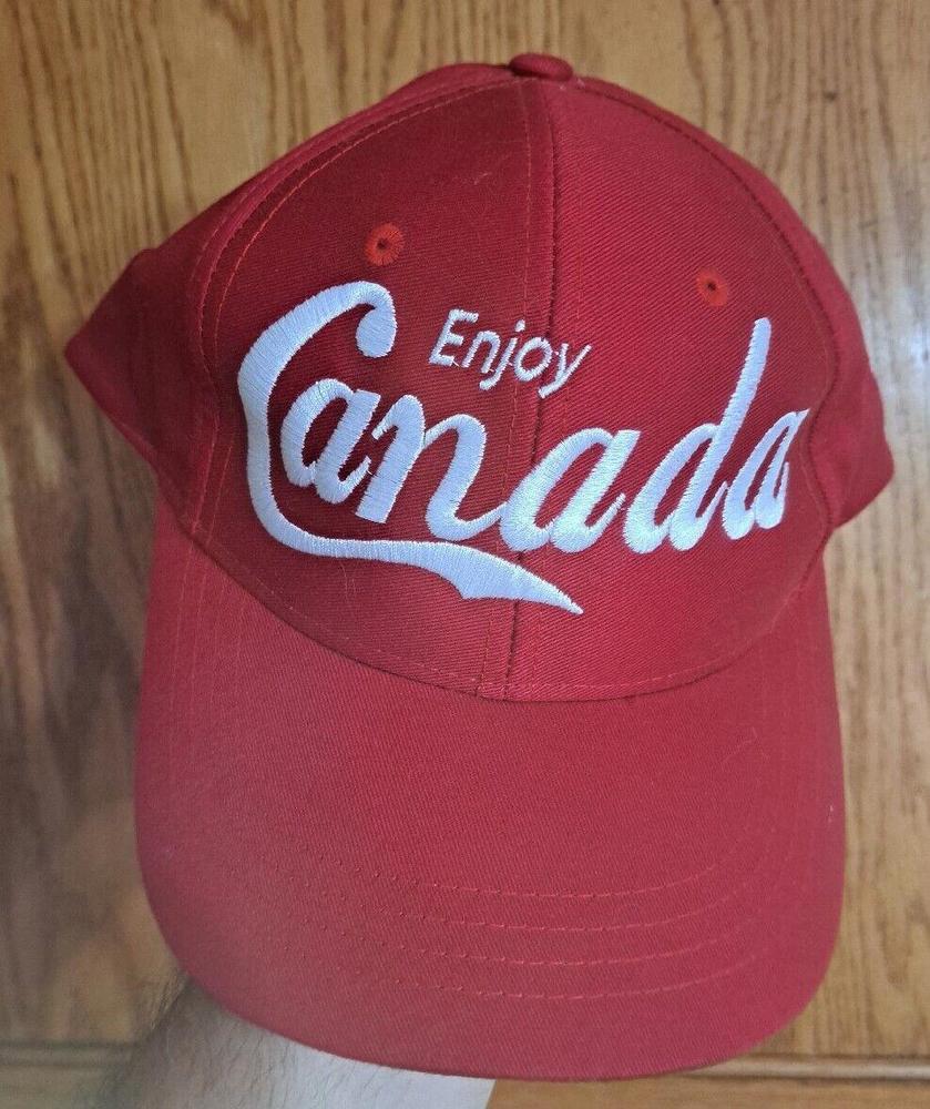 Enjoy Canada (Coke Look) Red Ball Cap Hat
